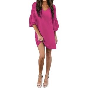 Beautiful, fuchsia color mini dress   NWT
